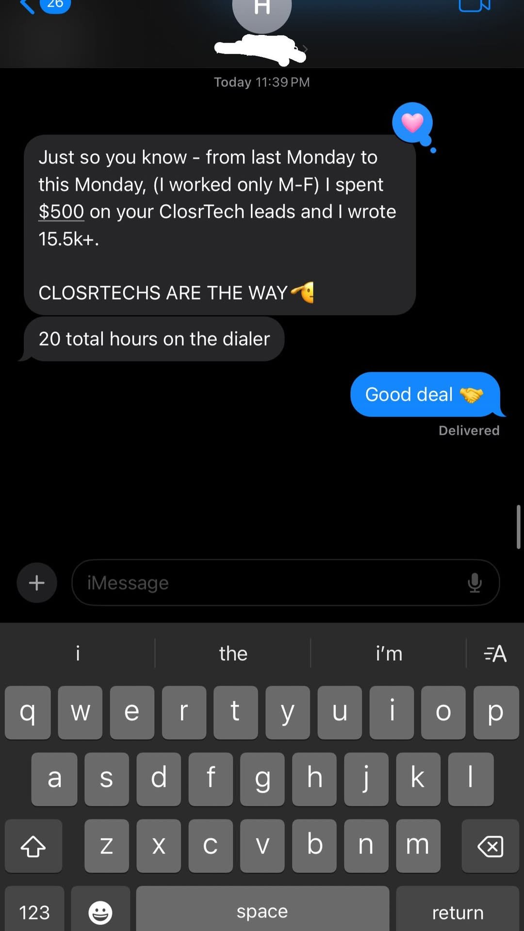Customer review from SCREENSHOT